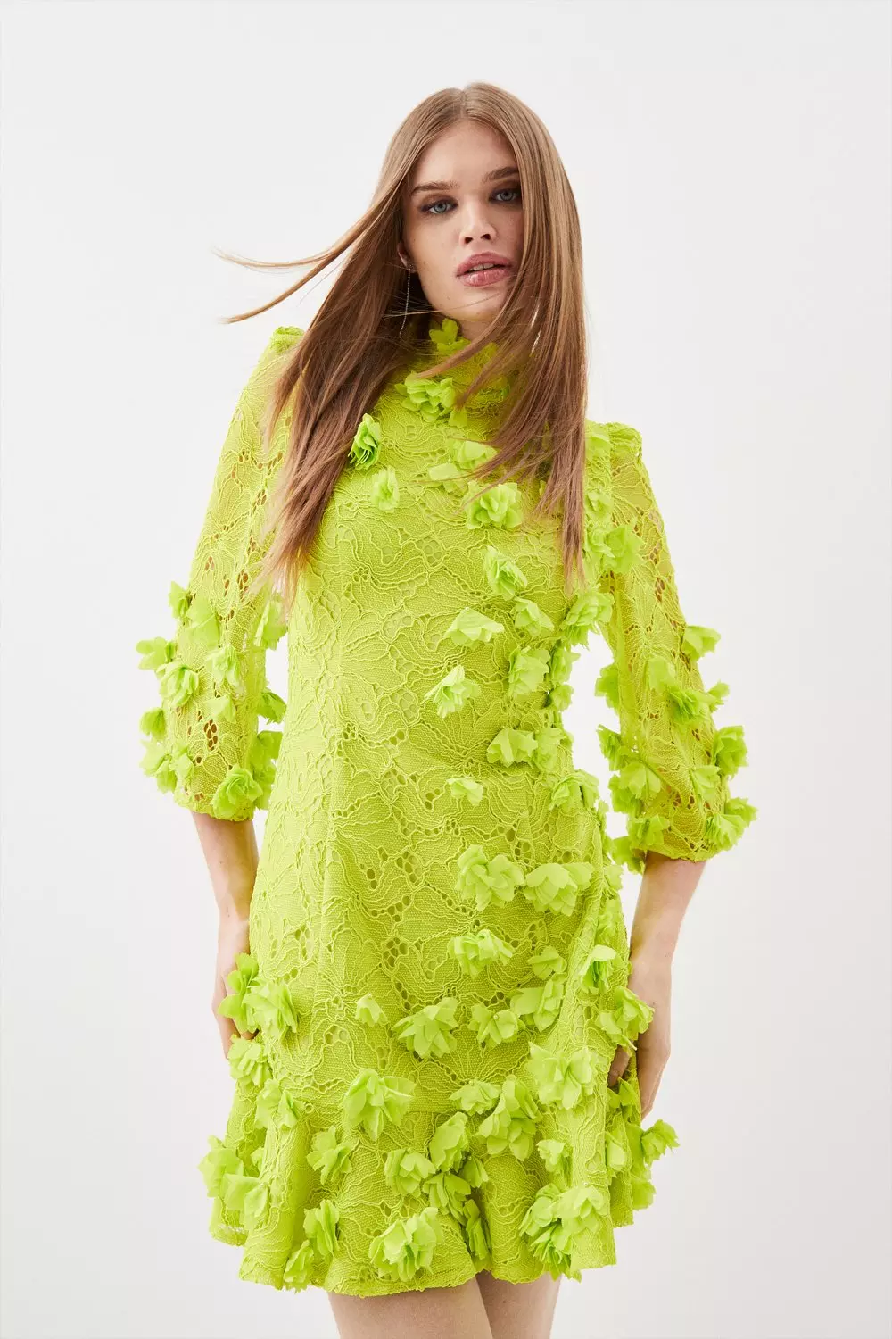 Karen millen clearance lime lace dress