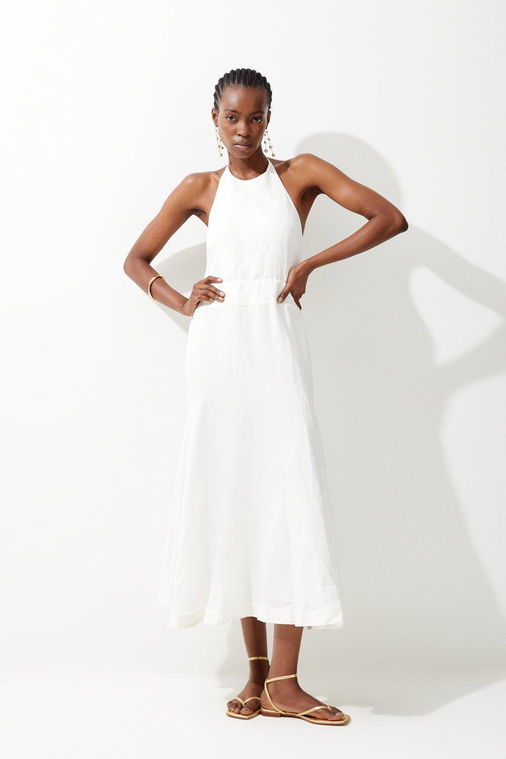 White maxi shop dress zara