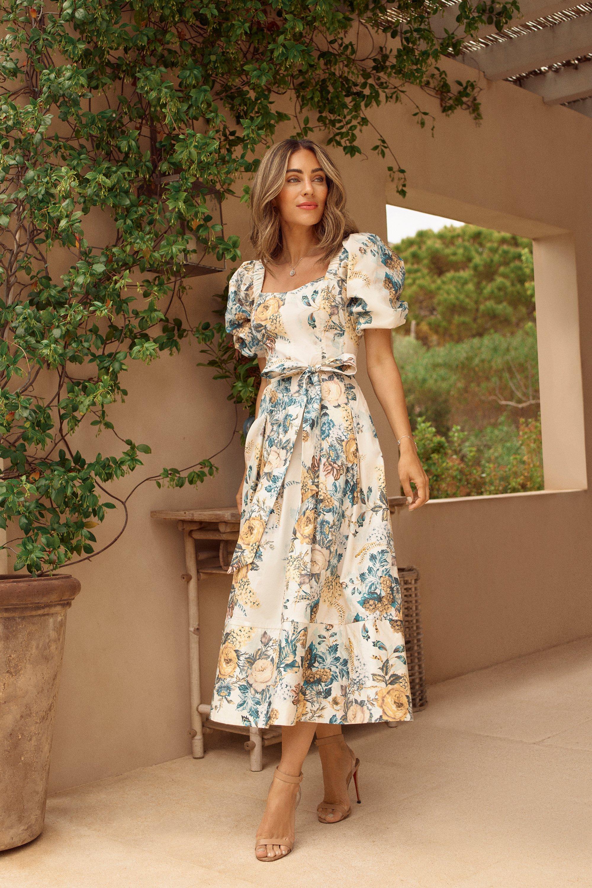 Cotton summer midi dresses hot sale uk