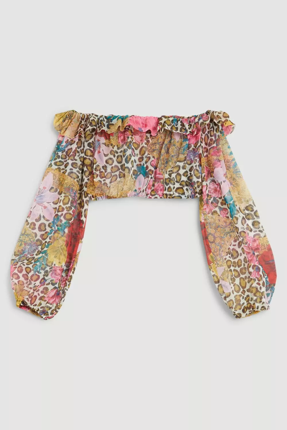 Zara one discount shoulder floral top