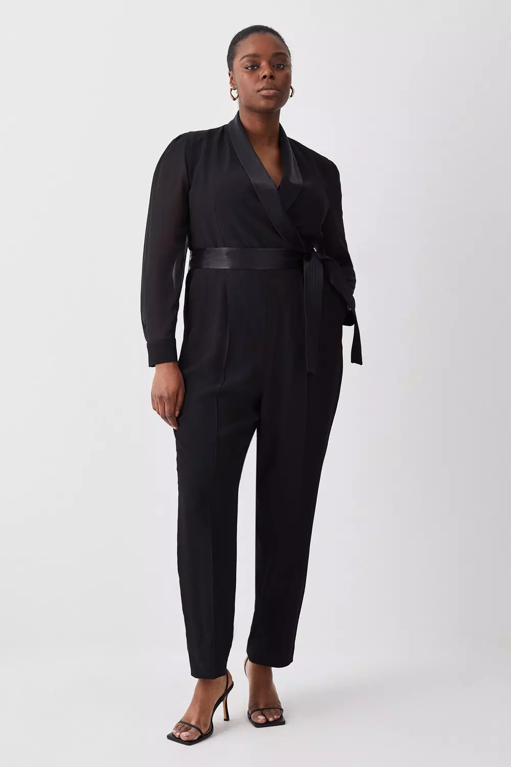 Wrap jumpsuit 2024 plus size