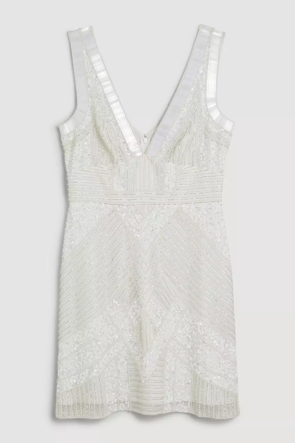 Armour Beaded Detailed Woven Mini Dress | Karen Millen