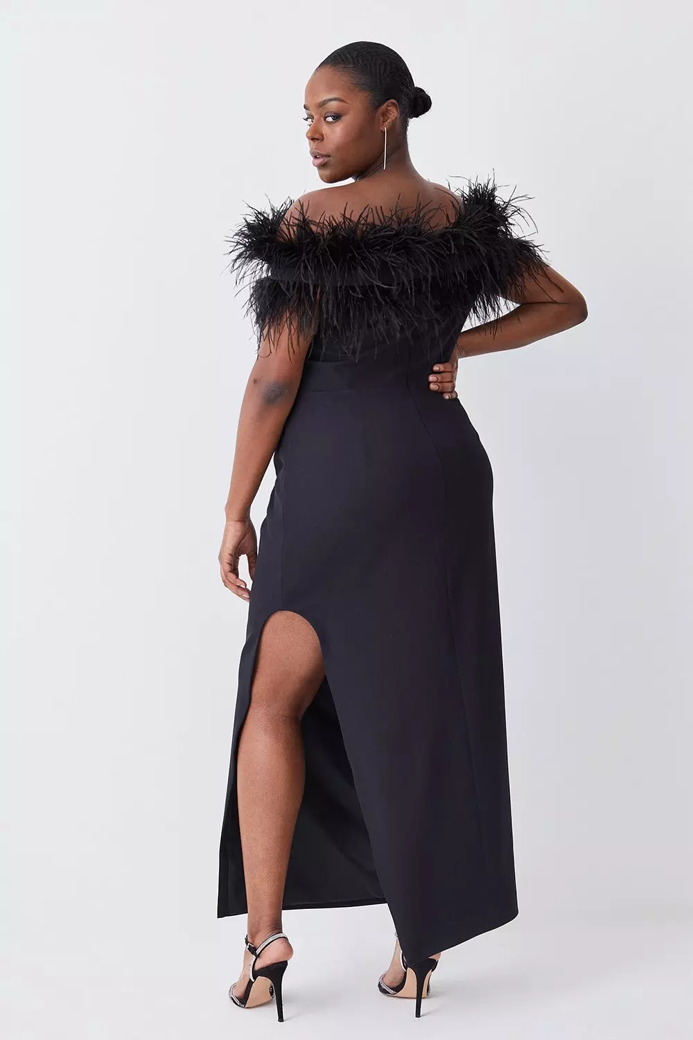 Feather cheap maxi dress