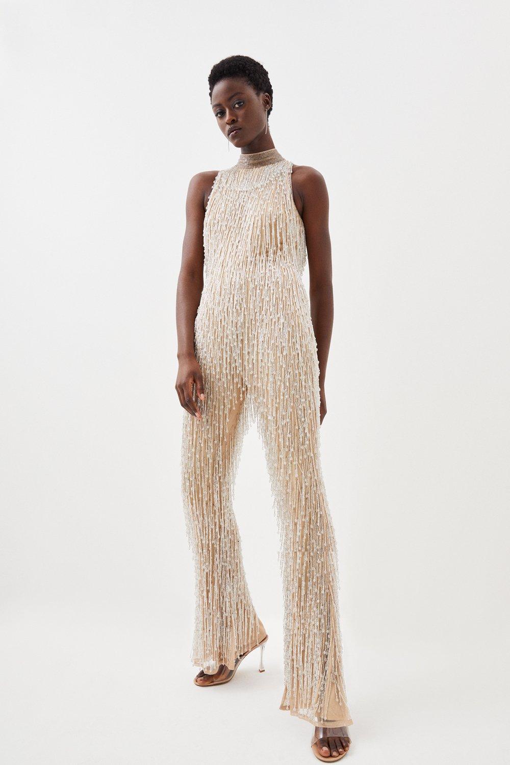 Baani fringe embellished jumpsuit on sale