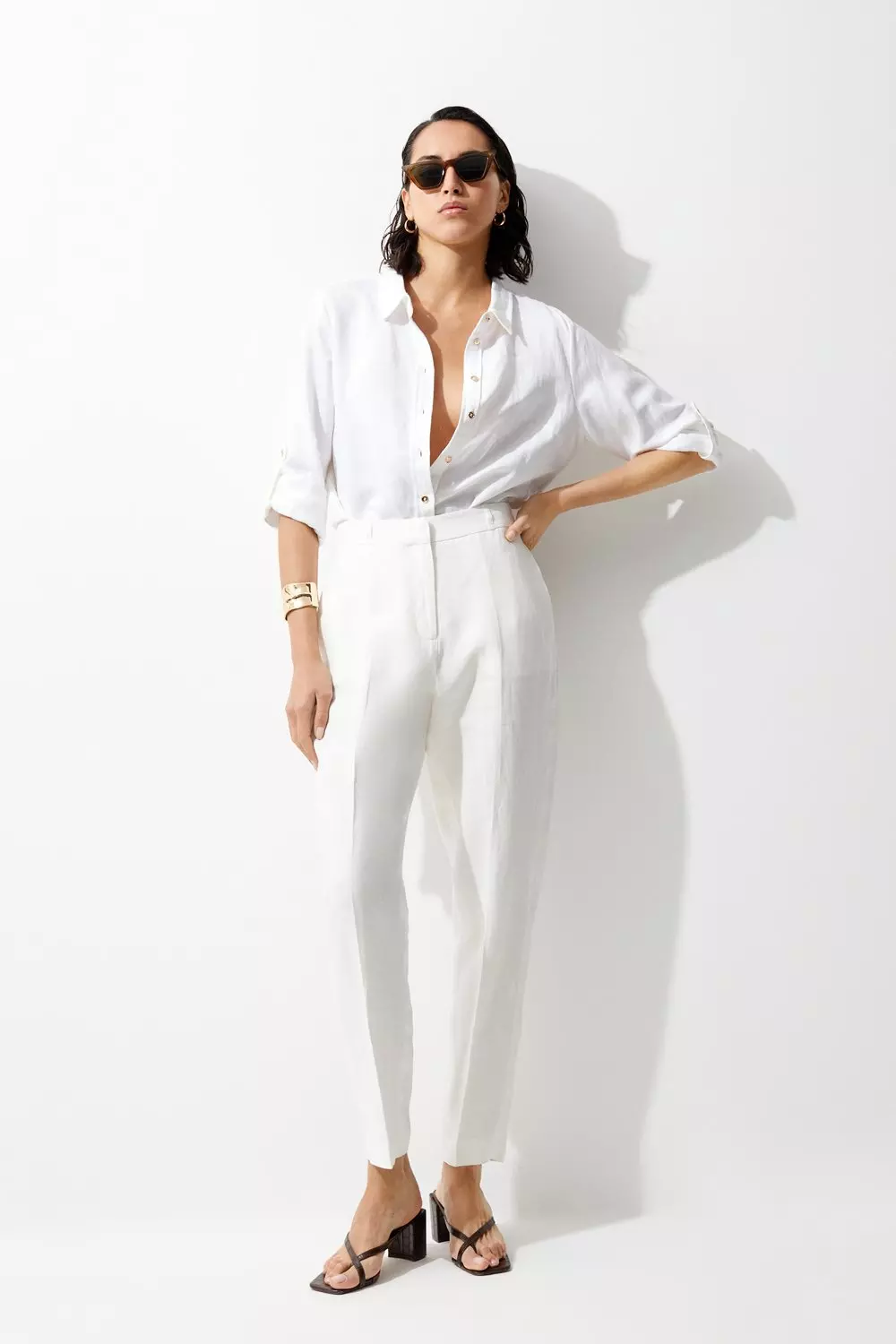 Moira Bengaline Pants - White  Slim legs, Tencel dress, Summer tie dye