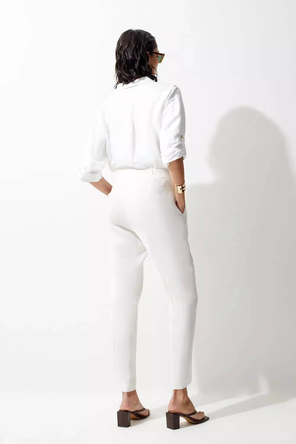 White trousers for women - Massimo Dutti