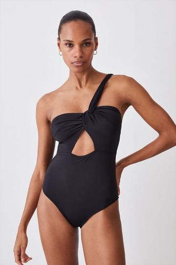 Black Goddess Asymmetric Swimsuit