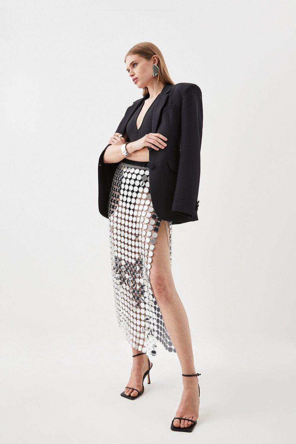 Karen millen snake print skirt sale