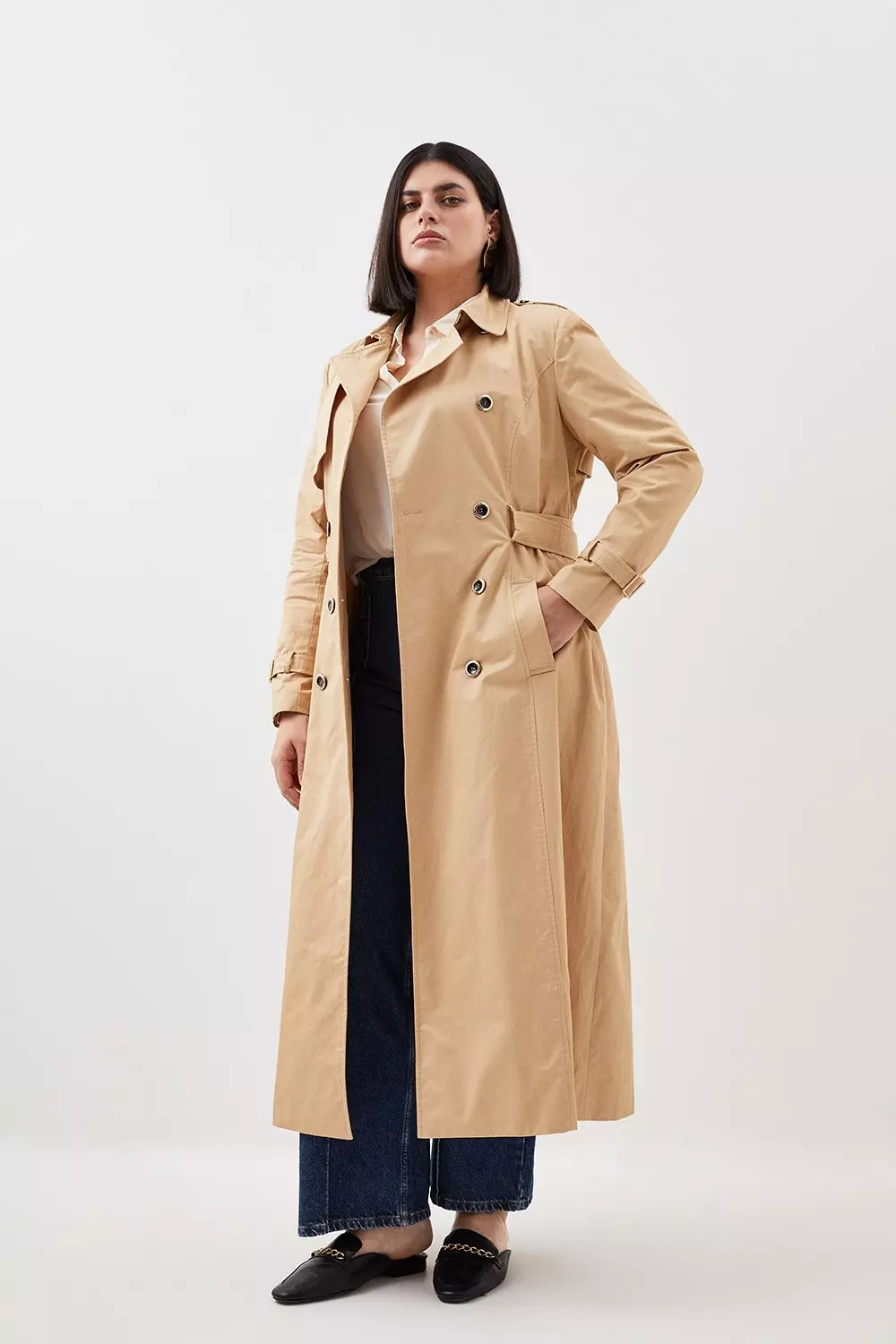 Plus Belted Trench Coat