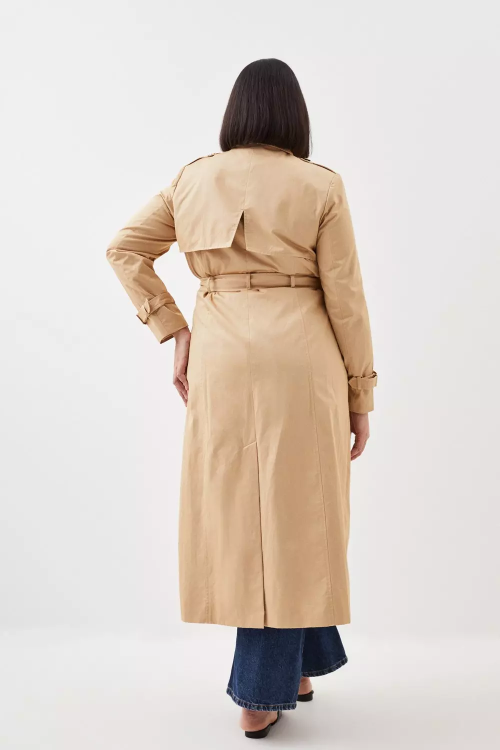 Plus Size Classic Belted Trench Coat | Karen Millen