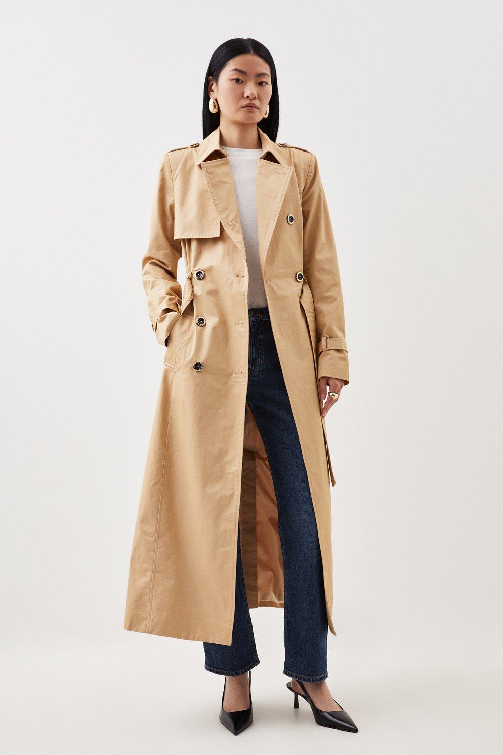 Ever New Petite belted trench coat in camel