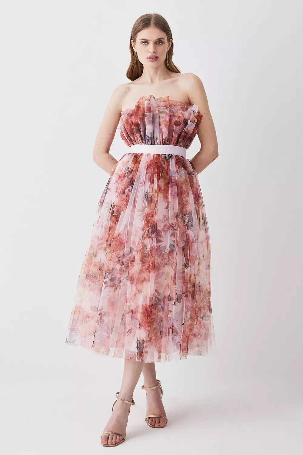 Karen millen store floral midi dress