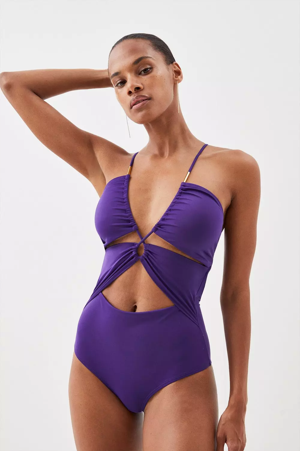 One piece front store cut out swimsuit