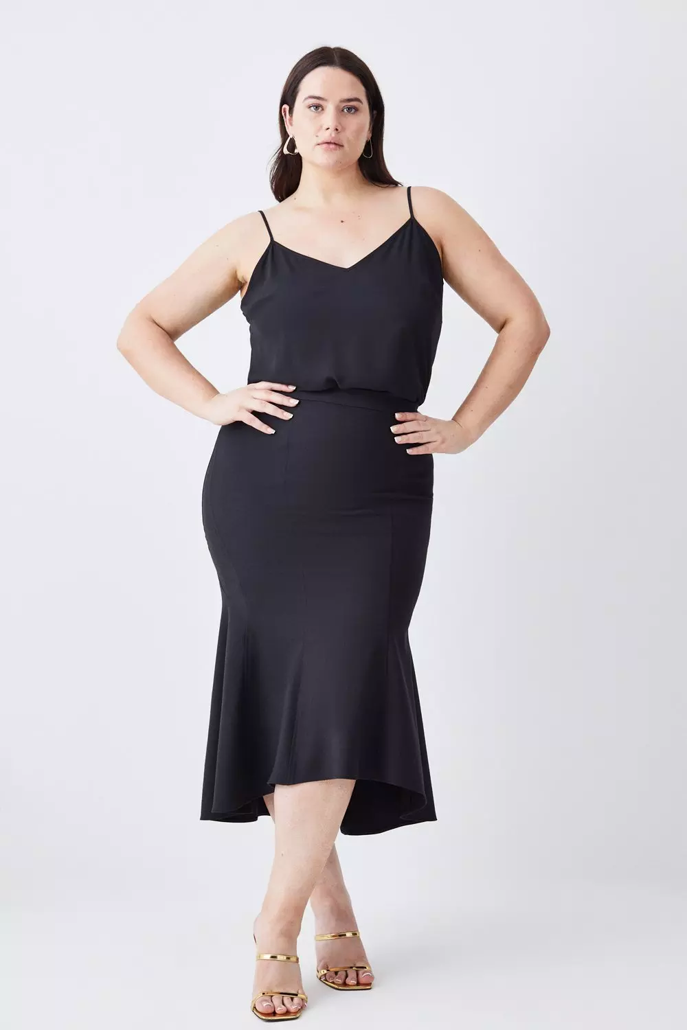 Long black formal 2024 skirt plus size