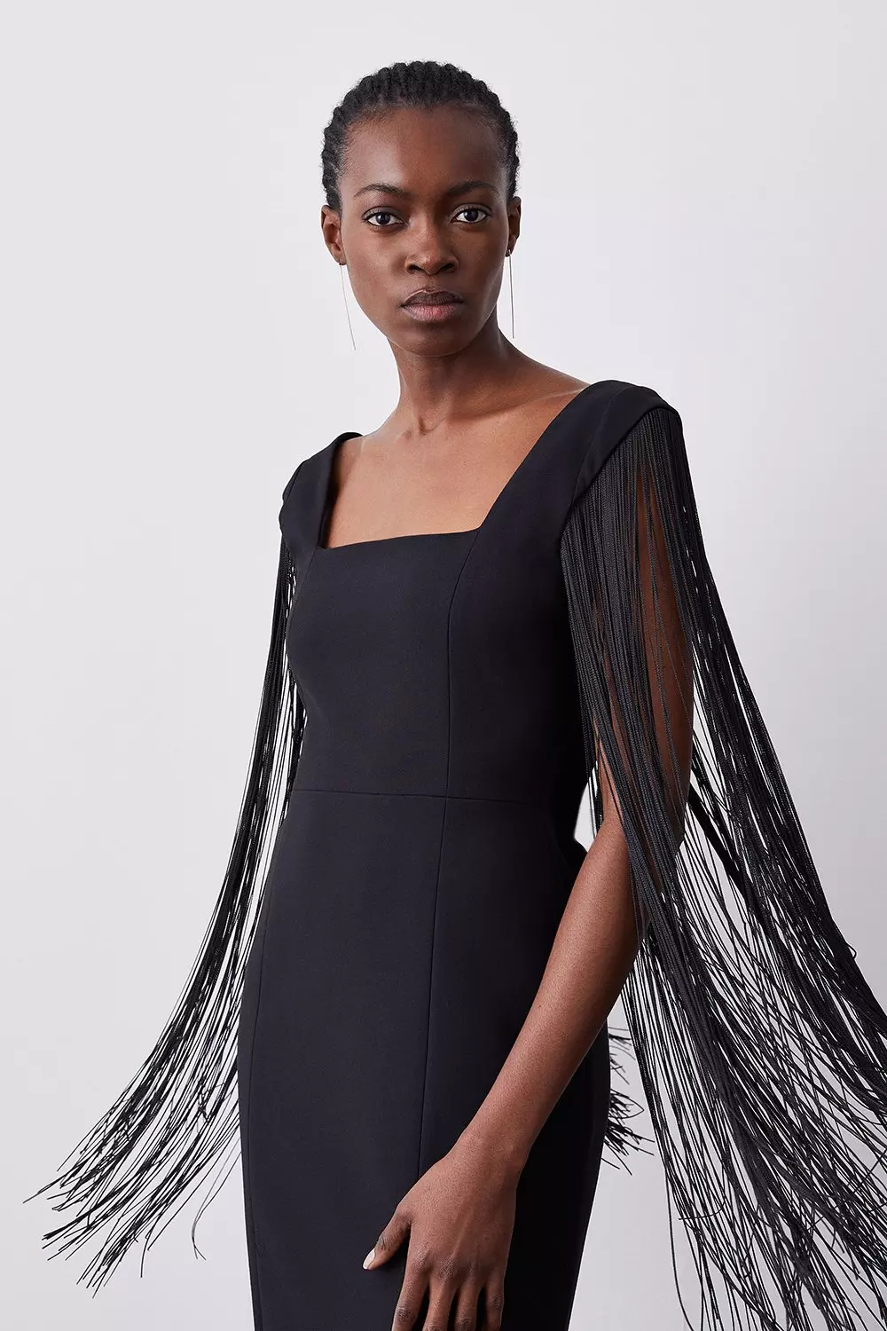 Black 2025 dress tassels