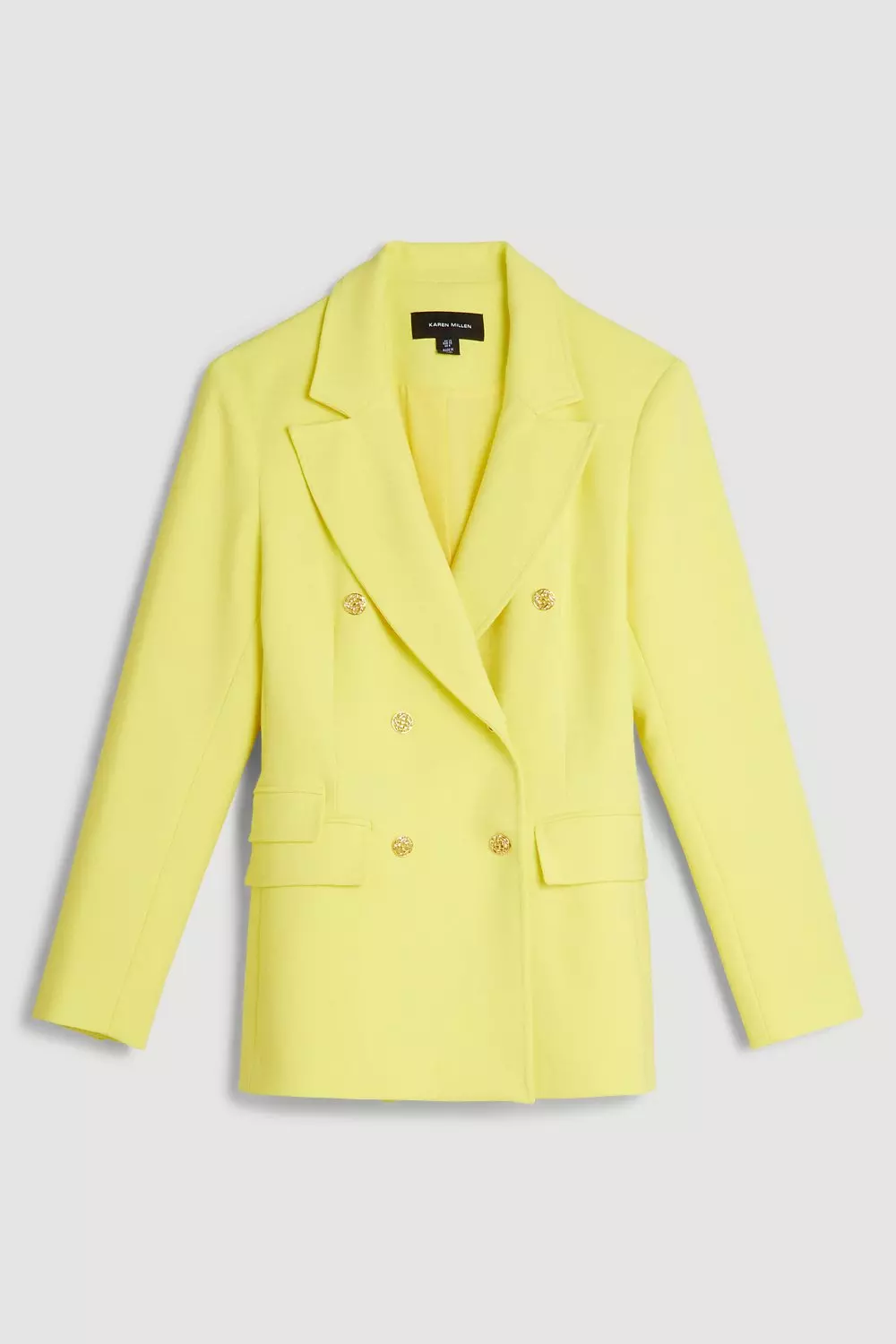 Double Breasted Tailored Coat _Yellow