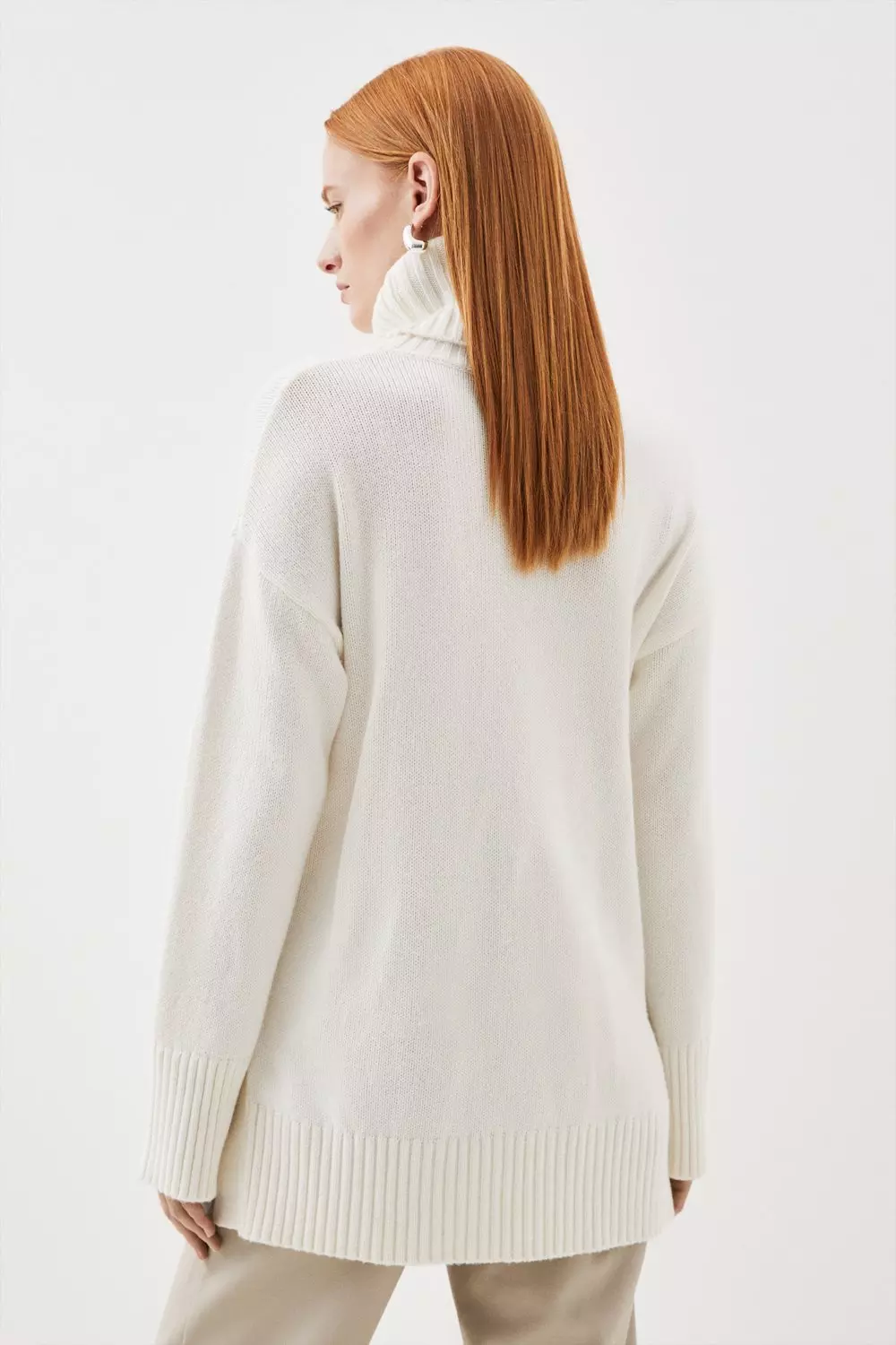 Longline hot sale turtleneck sweater