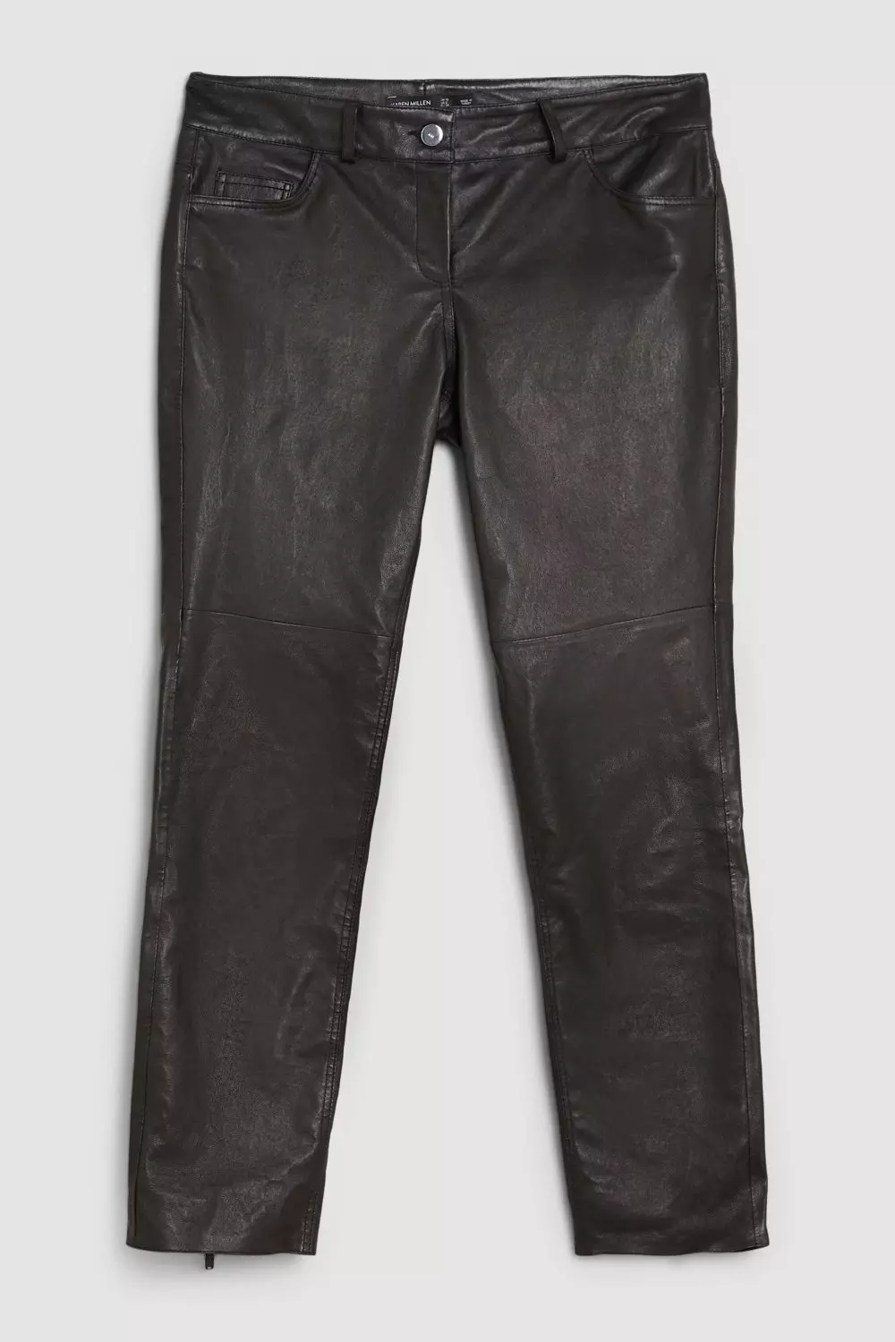 Tan patent 2024 leather pants