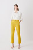 Ochre Polished Tailored Straight Leg Trousers 