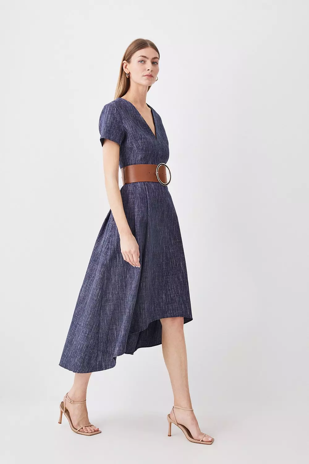 Karen millen blue outlet midi dress