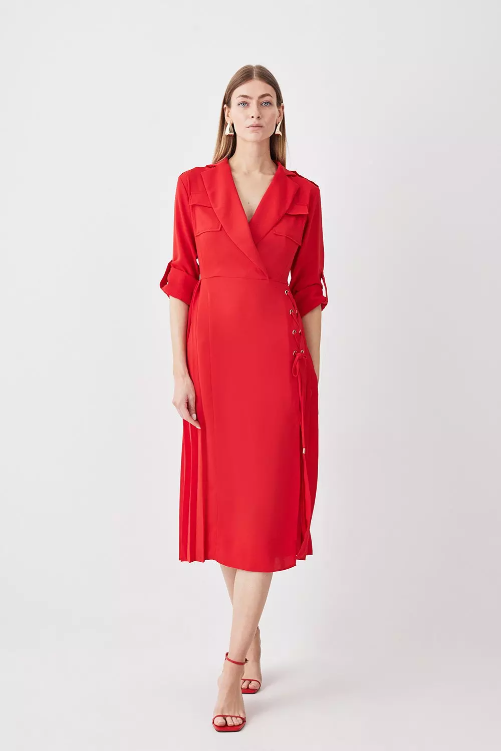 Karen millen clearance wrap shirt dress