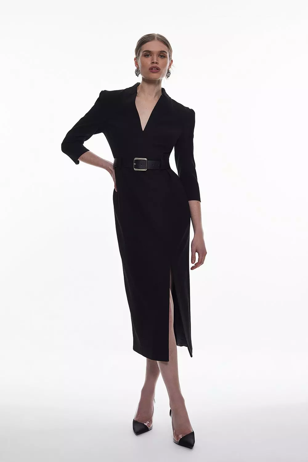 Karen millen forever outlet belted sheath dress