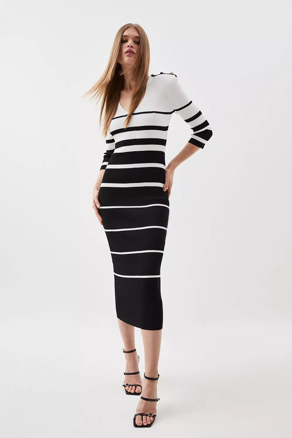 Karen millen ribbed knit dress sale