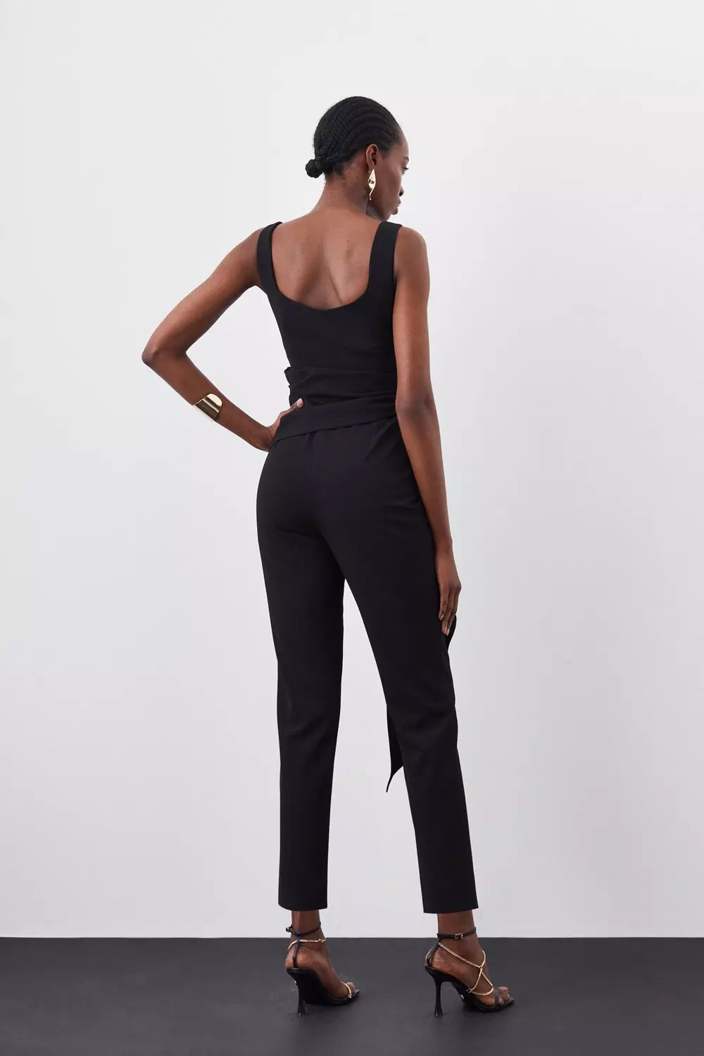 Express, Belted Utility Jumpsuit in Cool Nights