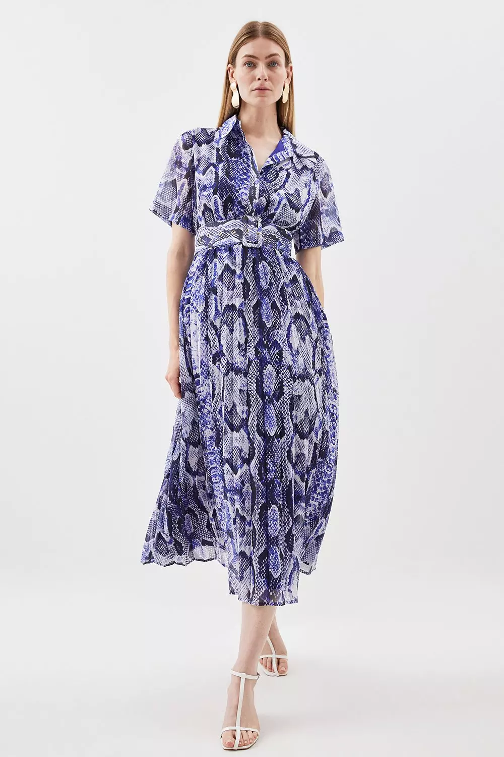 Karen millen snake print hotsell wrap dress