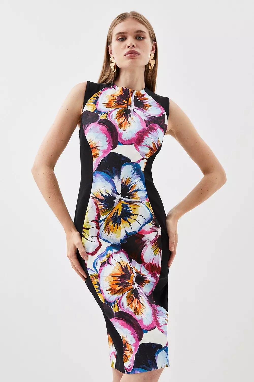 Karen millen floral store bodycon dress