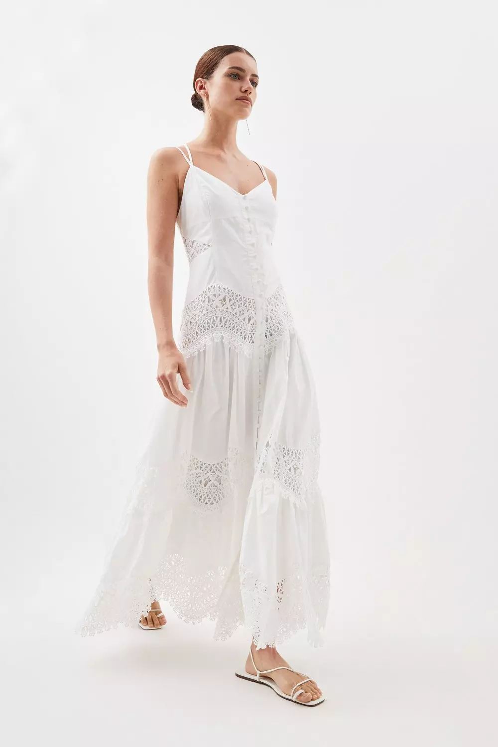 Essence of Love White Lace Sleeveless Maxi Dress