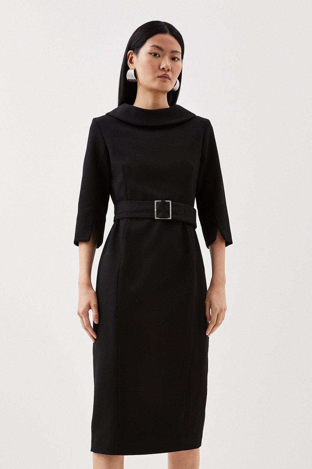 Karen millen 2024 black dress sale