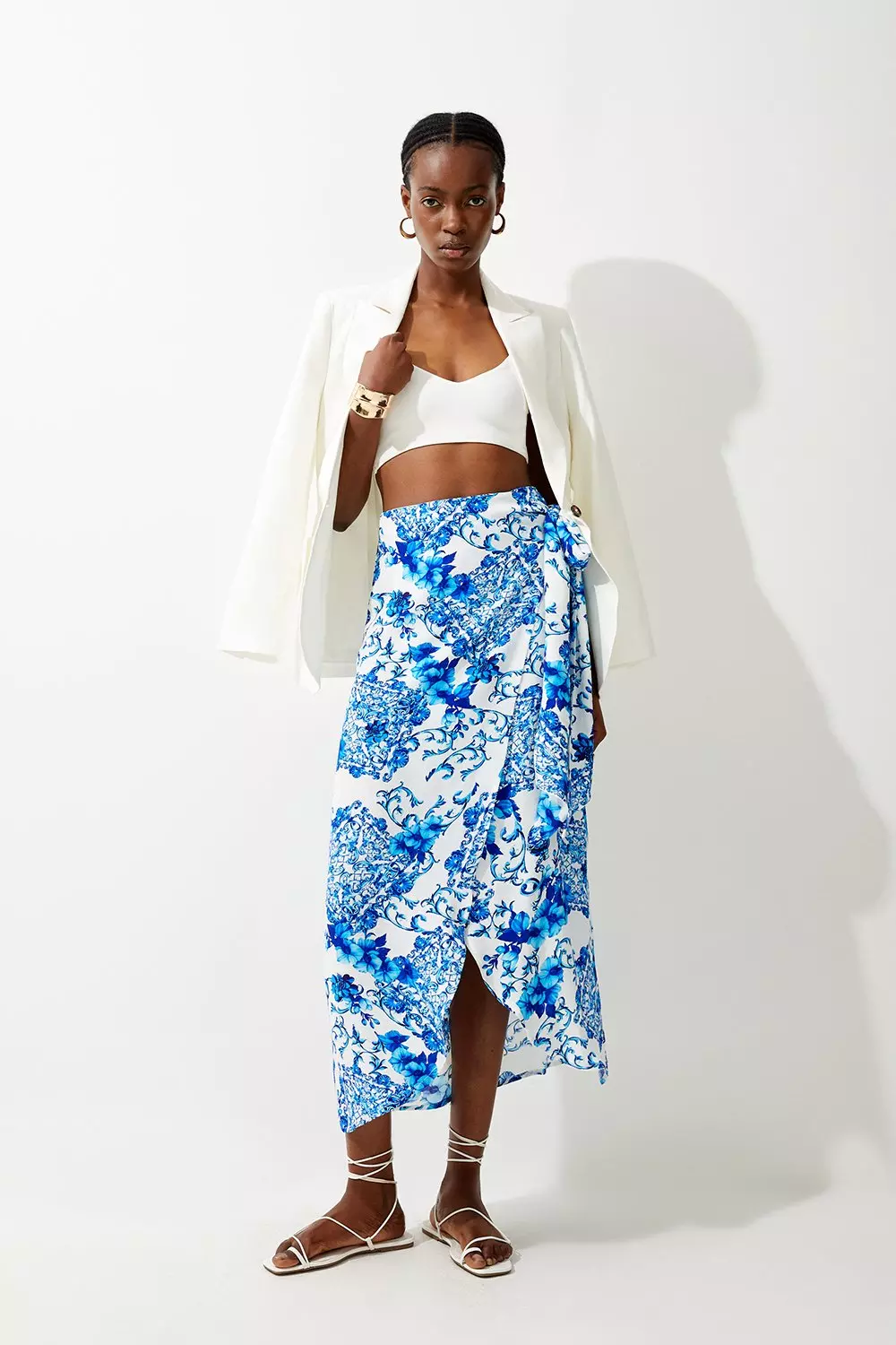 Midi wrap 2025 over skirt