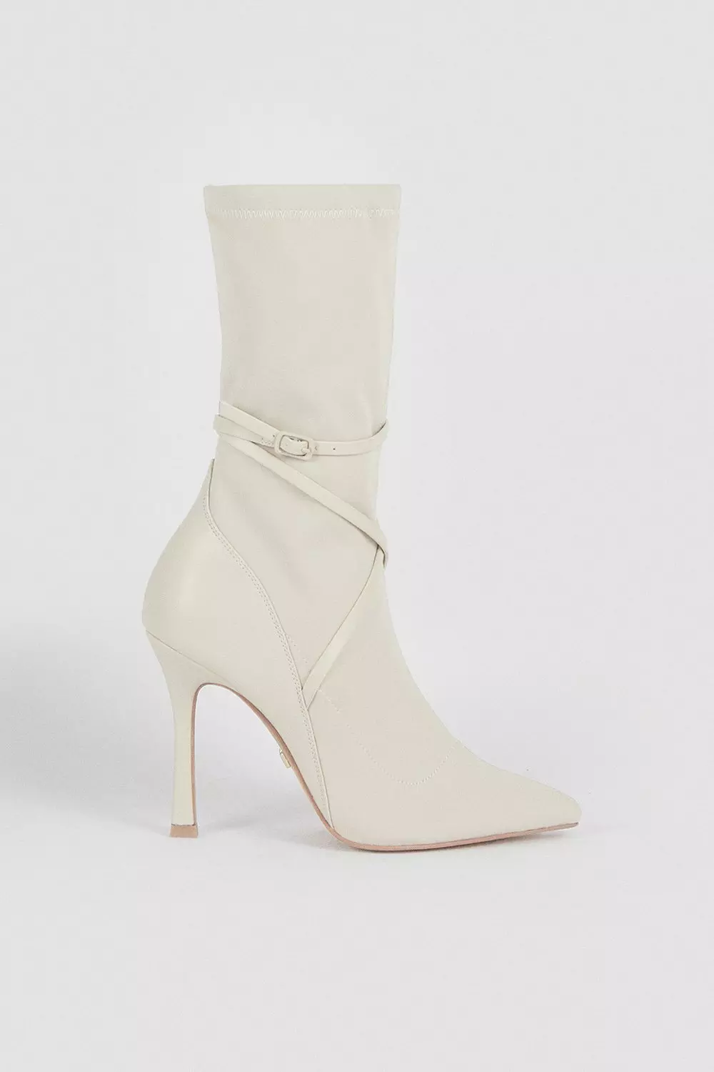 Neoprene Buckle Detail Sock Boot Karen Millen