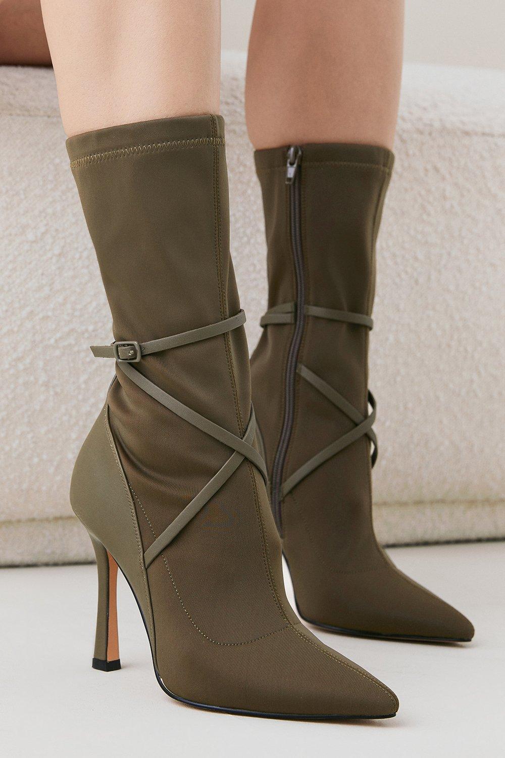 Khaki green cheap heels