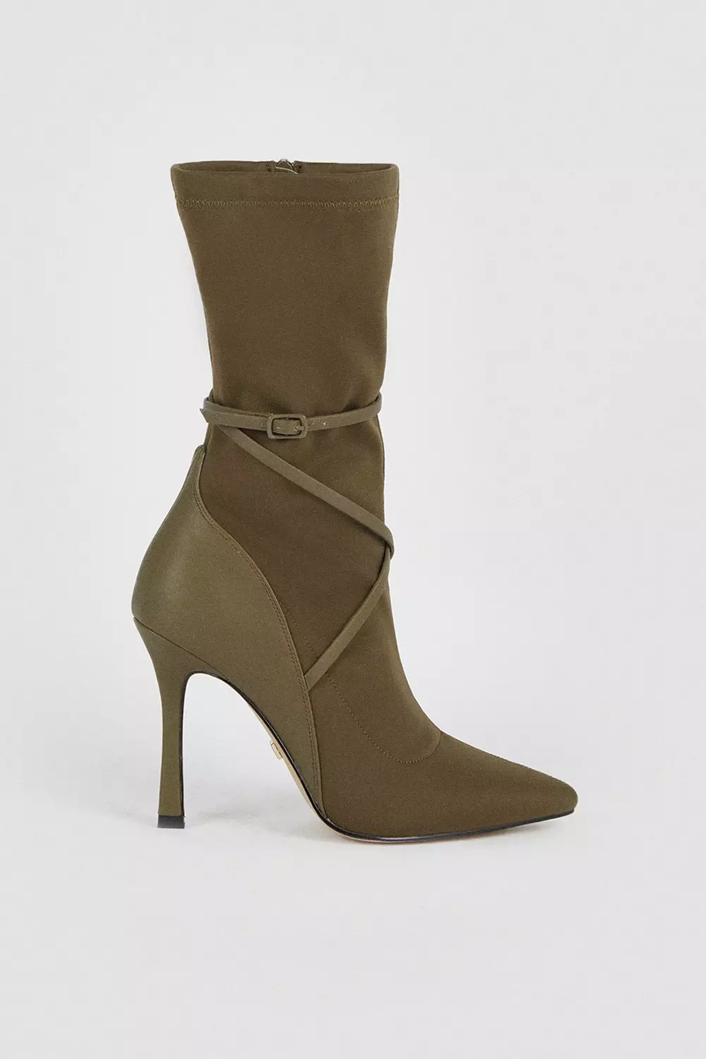 Neoprene Buckle Detail Sock Boot Karen Millen