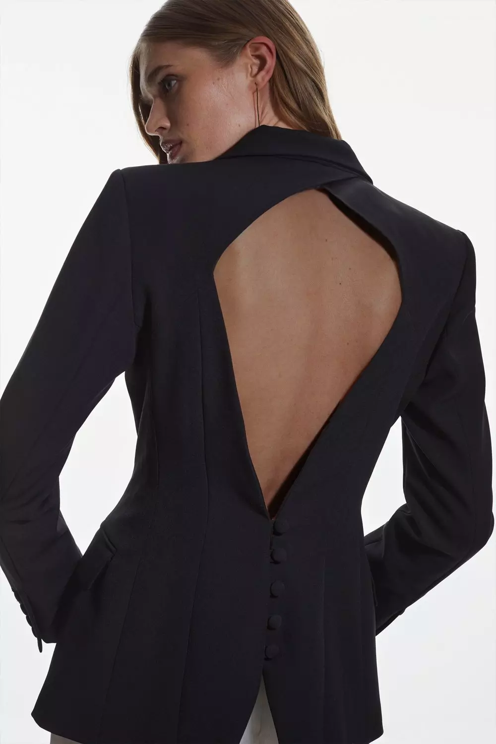 Tailored Open Back Blazer