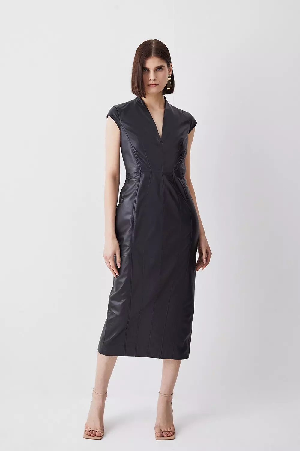 Karen millen 2024 black midi dress