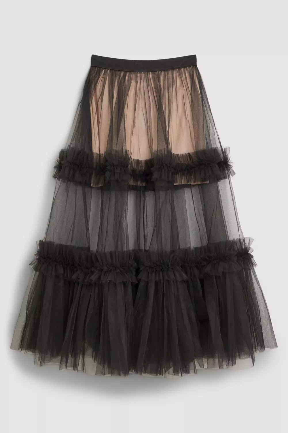 Tulle Sheer Woven Maxi Skirt Karen Millen