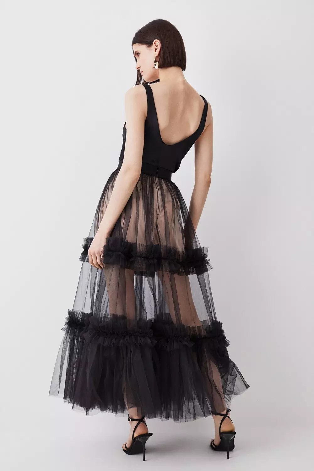 Tulle Sheer Maxi Dress -  Canada