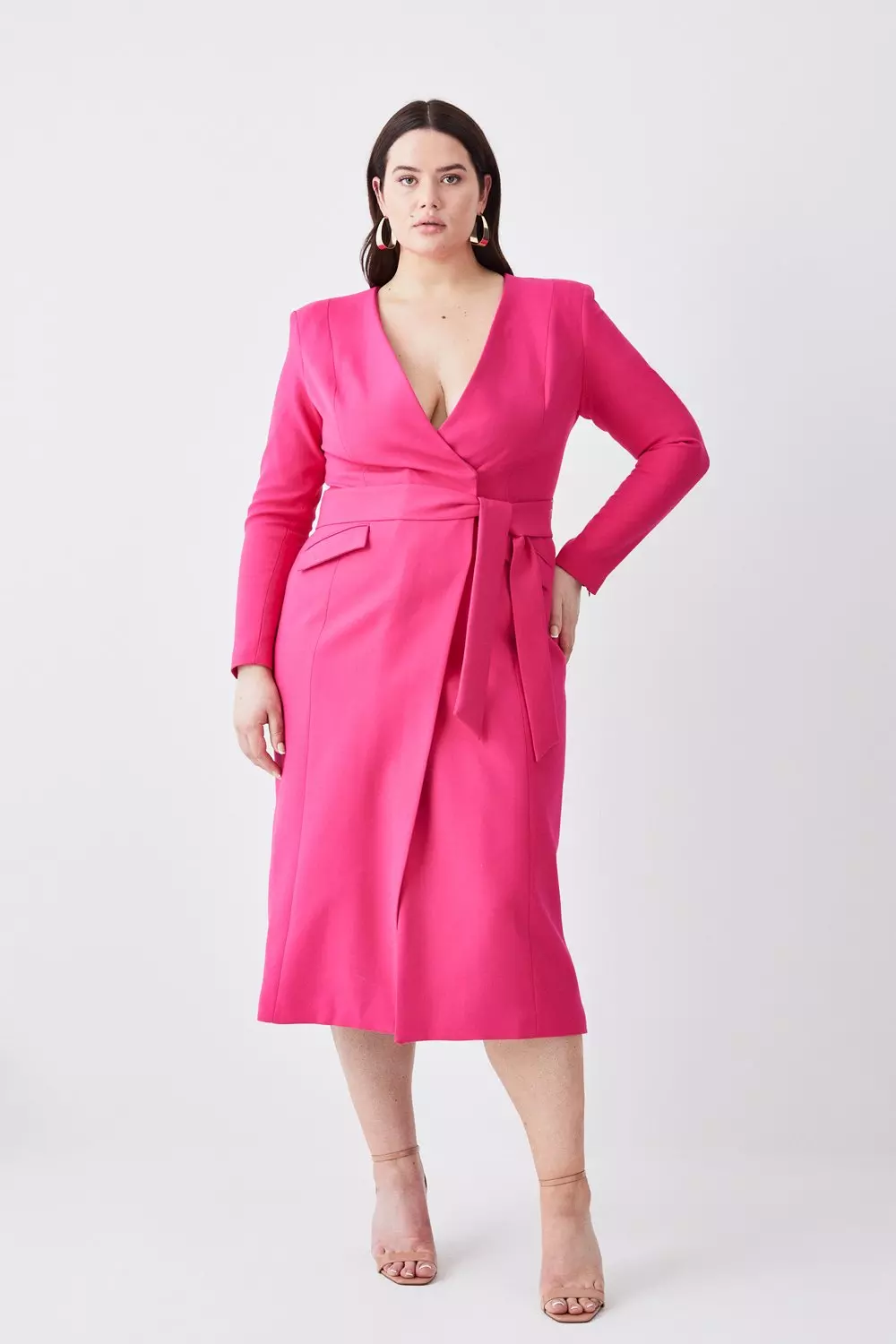 Women's plus store size wrap dresses