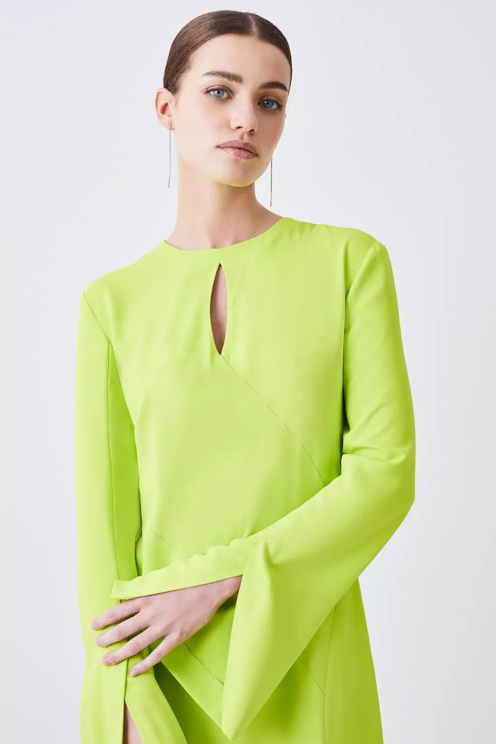 Lime long best sale sleeve dress