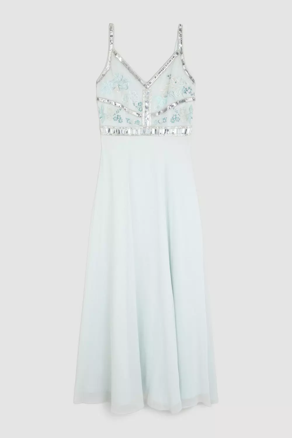 Beaded Embellished Woven Maxi Dress | Karen Millen