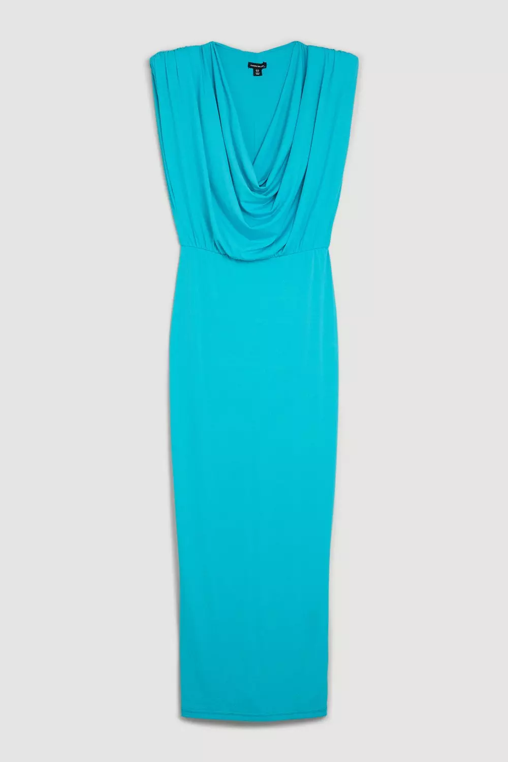 Orange Bodycon Cowl Neck Jersey Maxi Dress - Orange / S