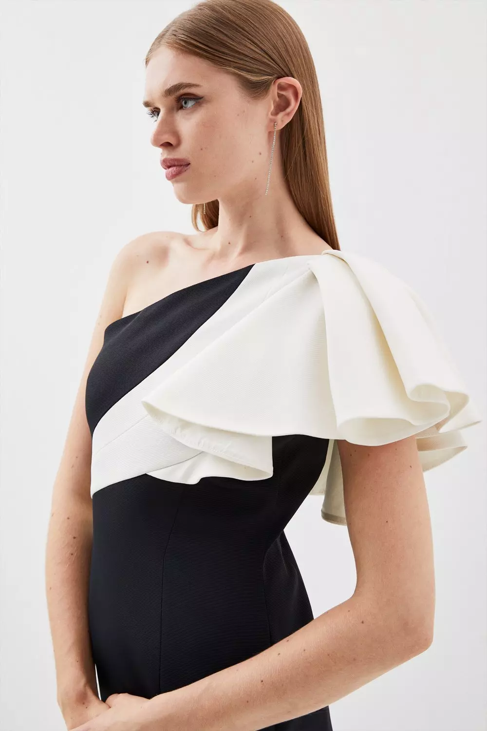 Karen millen hotsell ruffle detail dress