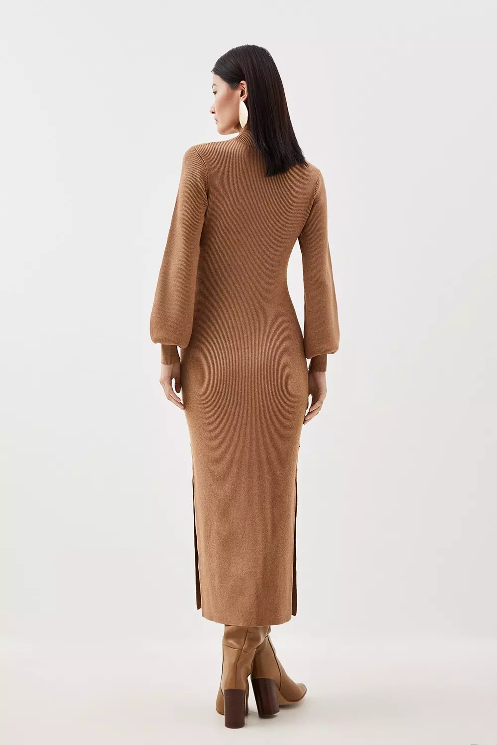 Karen millen ribbed hot sale fitted knit dress