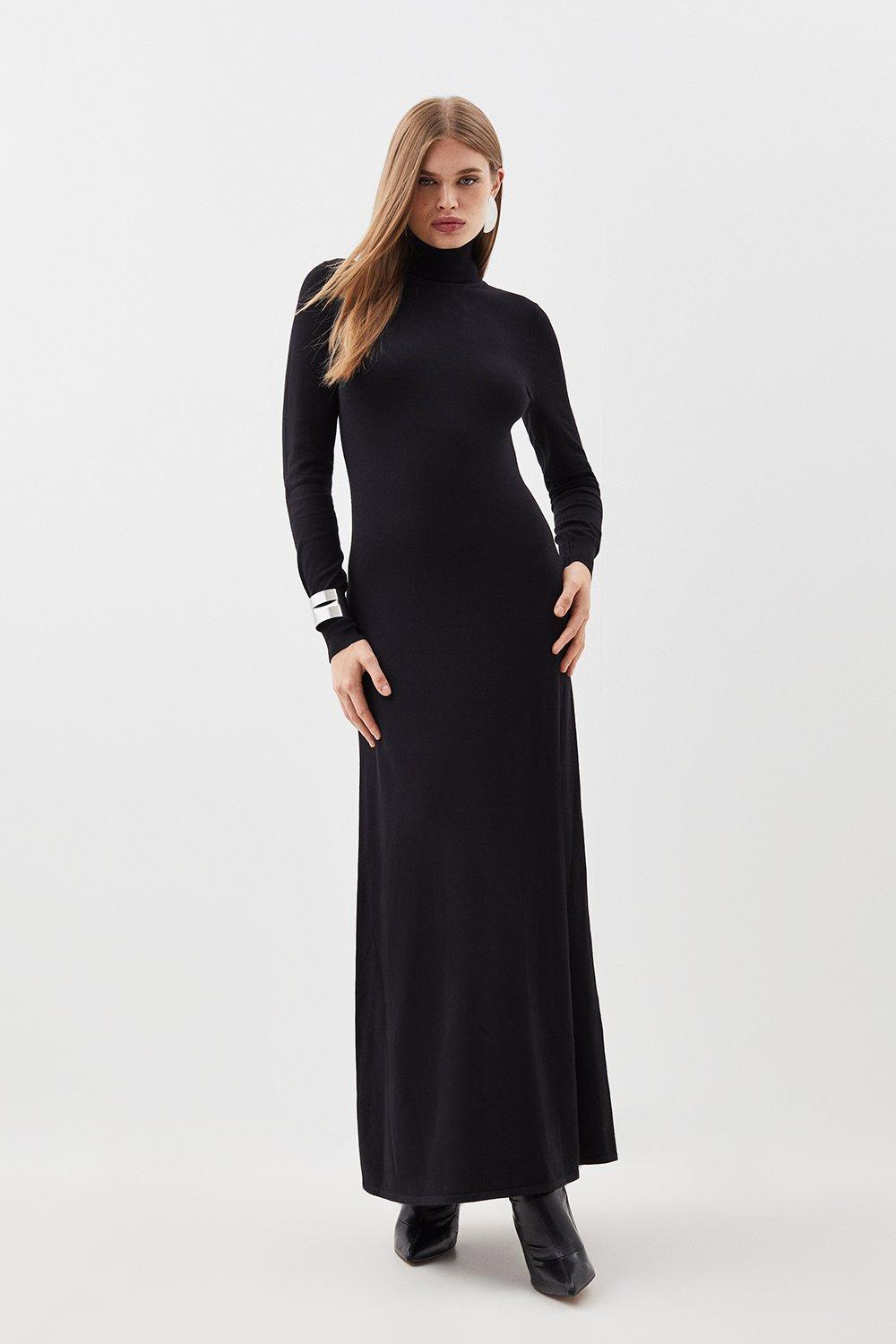 Polo neck cheap maxi dress