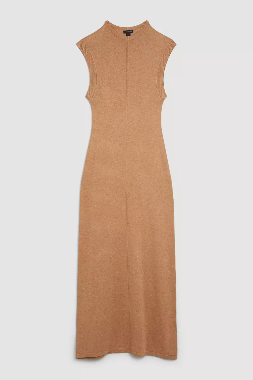 COMBINATION BELTED DRESS - taupe brown
