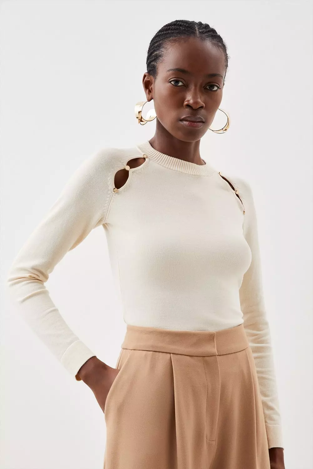 Karen millen shop cream jumper