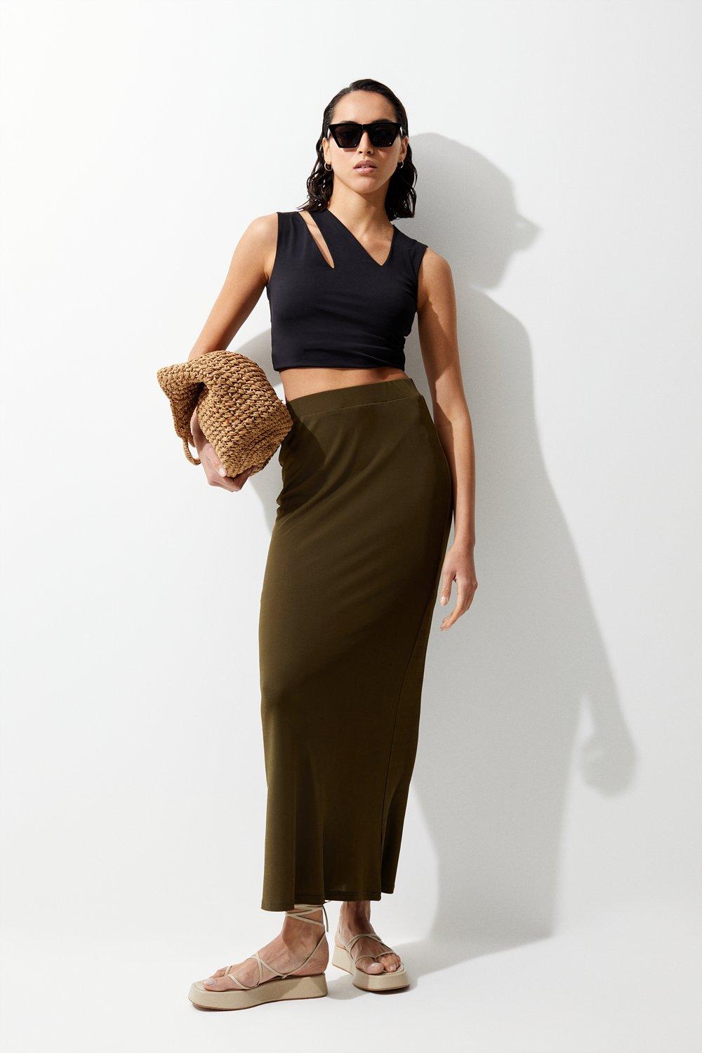 Glassons silky best sale midi skirt